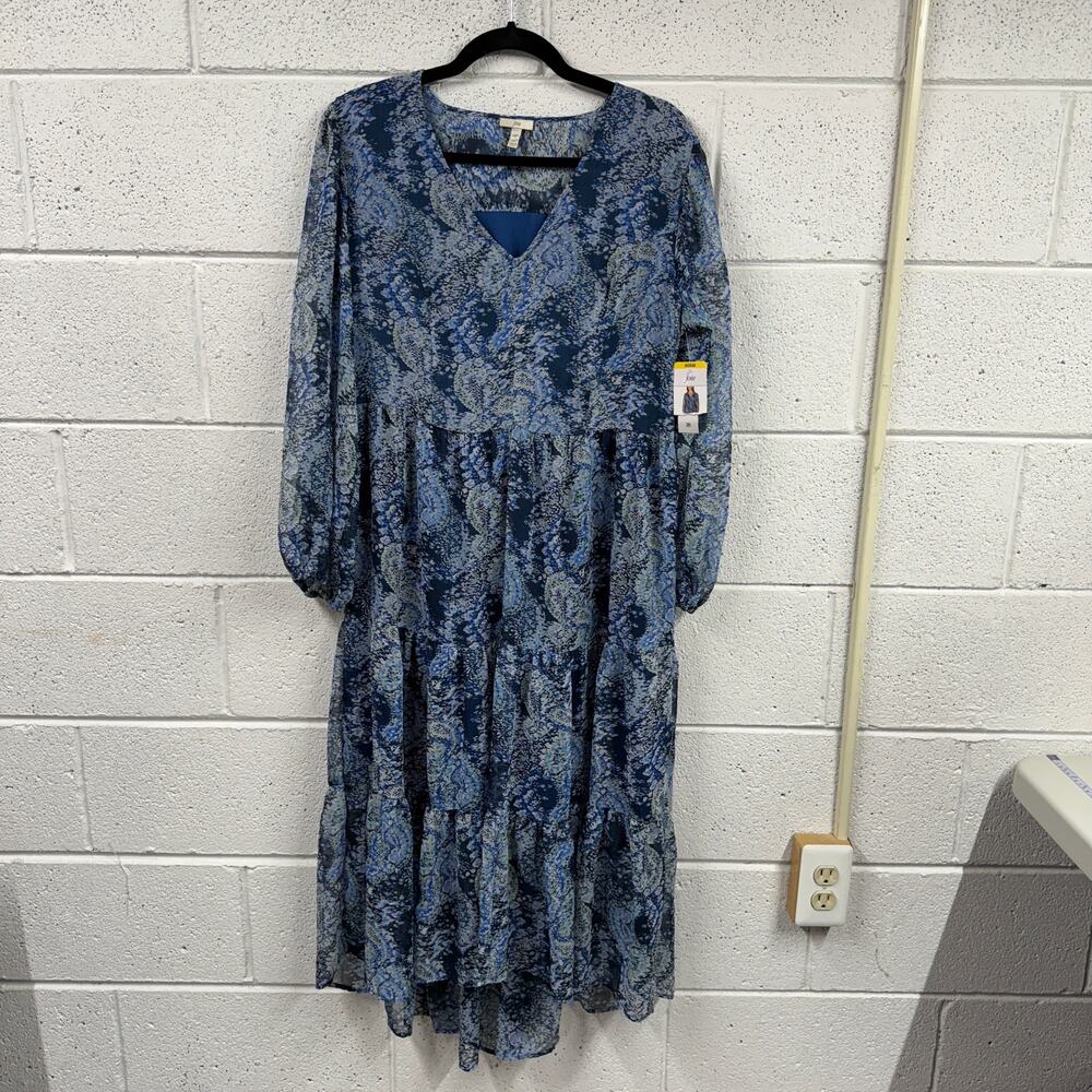 NEW Joie Dress Size M LS Maxi Tiered Parisian Paisley Lined Chiffon Lightweight